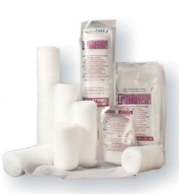 Rouleau de bandage stérile blanc 10 cm