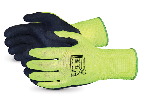 S13HVLX Gant polyester haute visibilité enduit foam latex