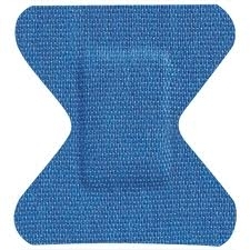 Pansements tissu bleu métal doigt (pqt 50)