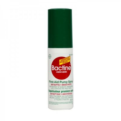 Spray brûlure et antiseptique Bactine 105ml.